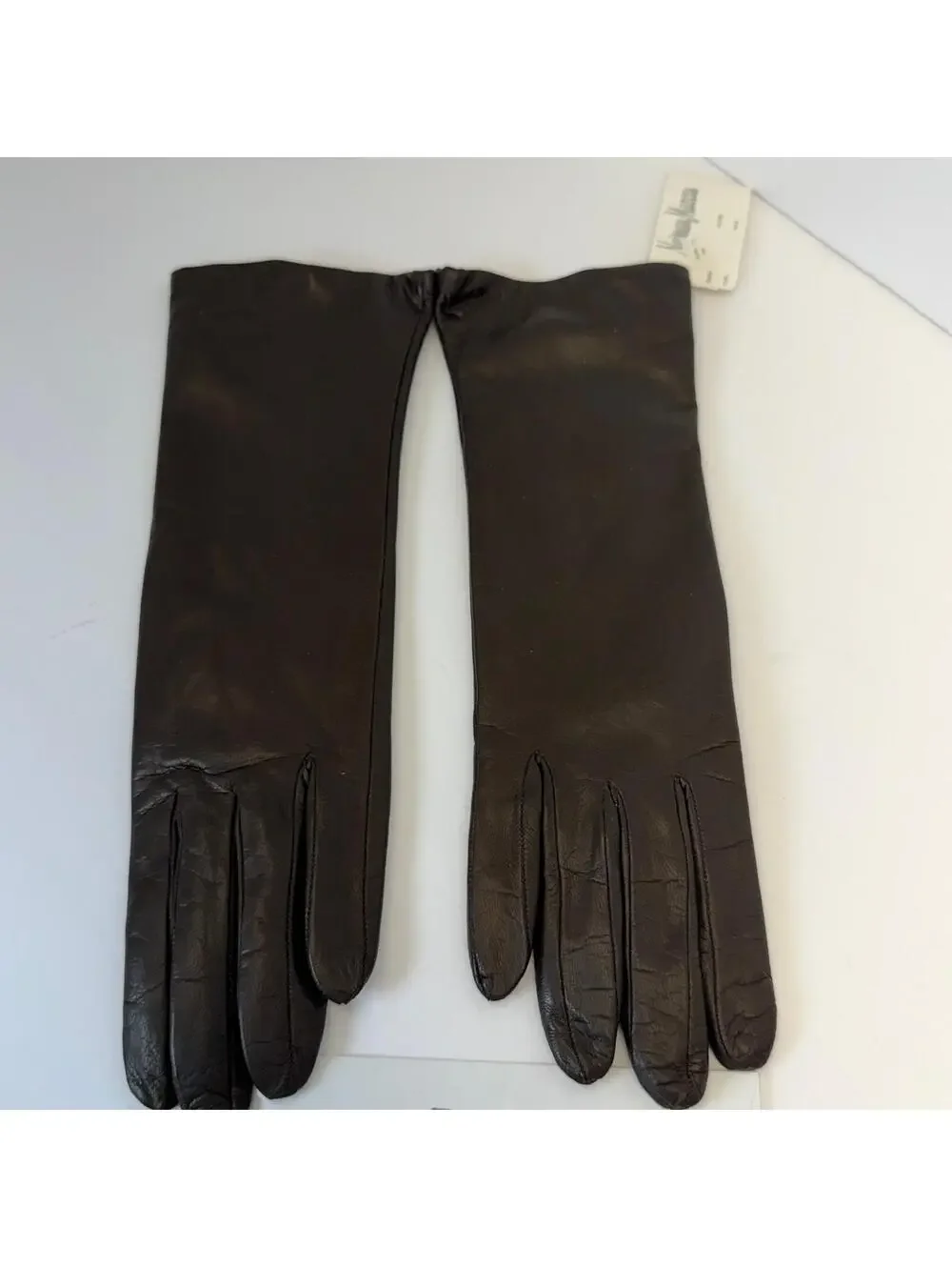 Neiman Marcus Leather Gloves 100%‎ Cashmere Lined Women's Size 6 1/2 New w/Tags